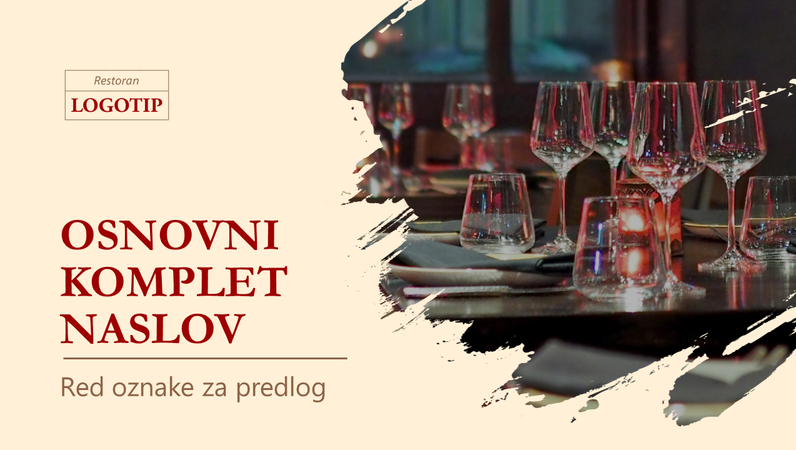 Osnovni komplet za restoran Osnovni komplet za restoran