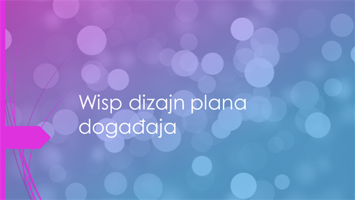 Wisp dizajn plana događaja Wisp dizajn plana događaja