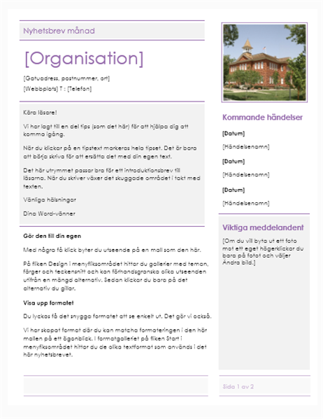Nyhetsbrev för grundskolan Nyhetsbrev för grundskolan