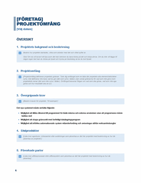 Projektbeskrivning Projektbeskrivning
