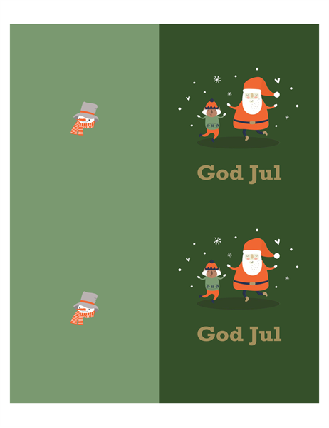 Julkort (julmotiv, 2 per sida, för Avery-papper) Julkort (julmotiv, 2 per sida, för Avery-papper)
