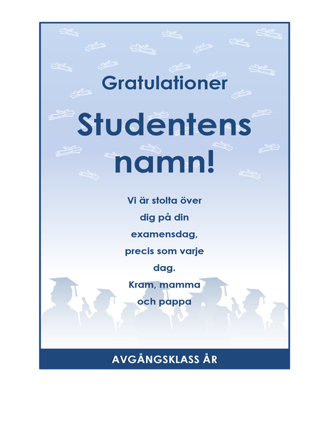 Flygblad för examensgratulationer (Examensfest) Flygblad för examensgratulationer (Examensfest)