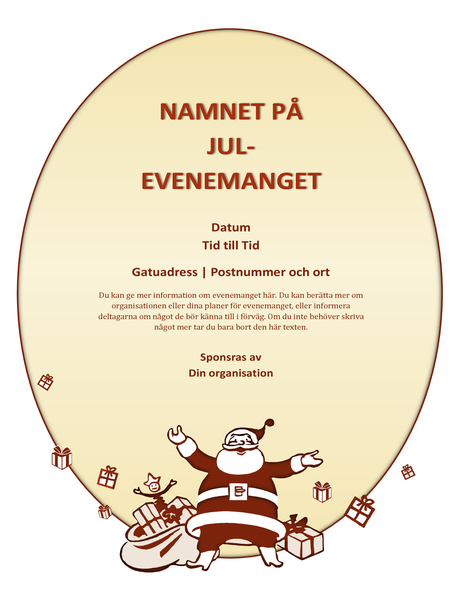 Flygblad för julevenemang Flygblad för julevenemang