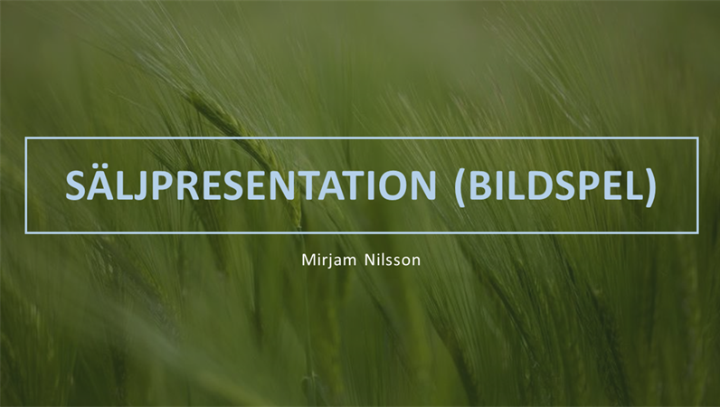 Grön säljpresentation (bildspel) Grön säljpresentation (bildspel)