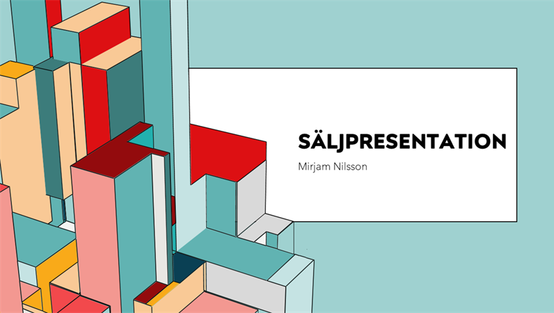 Arkitektur säljpresentation Arkitektur säljpresentation