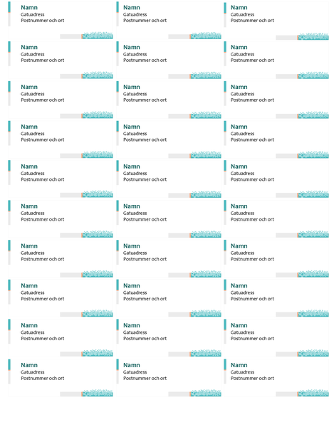 Minimalistiska, tekniska adressetiketter (30 per sida) Minimalistiska, tekniska adressetiketter (30 per sida)