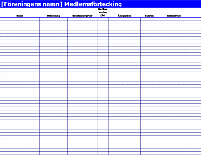 Checklista bröllop excel