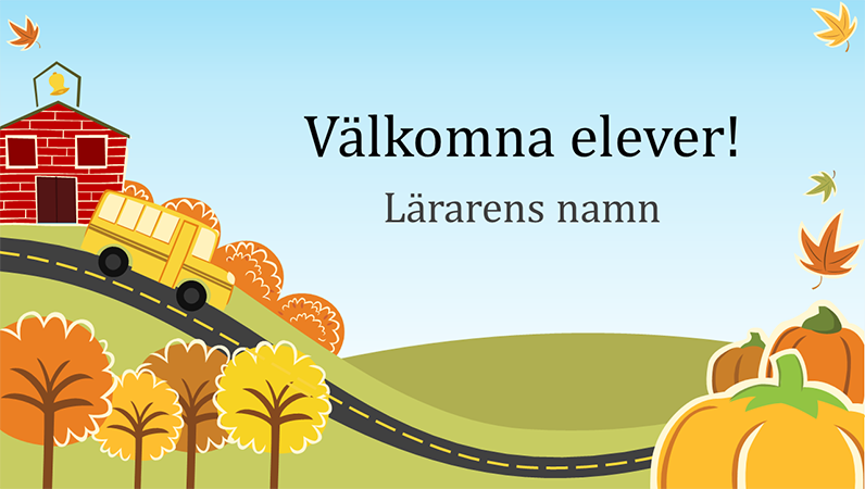 Tillbaka till skolan – presentation i bredbildsformat Tillbaka till skolan – presentation i bredbildsformat