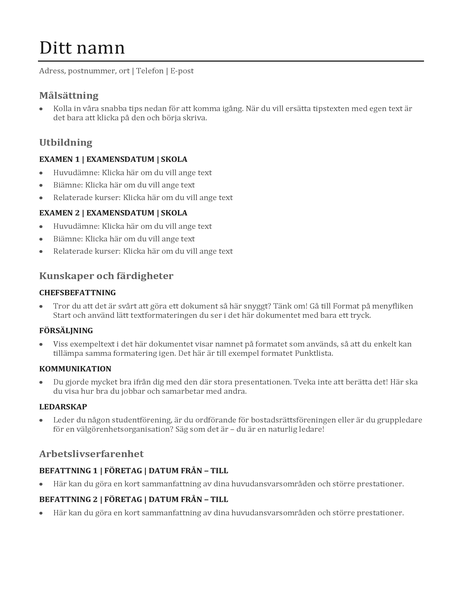 Funktionell mertiförteckning Funktionell mertiförteckning