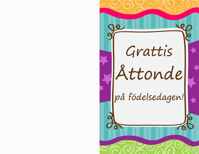 Födelsedagskort - stjärnor och ränder (barn) Födelsedagskort - stjärnor och ränder (barn)