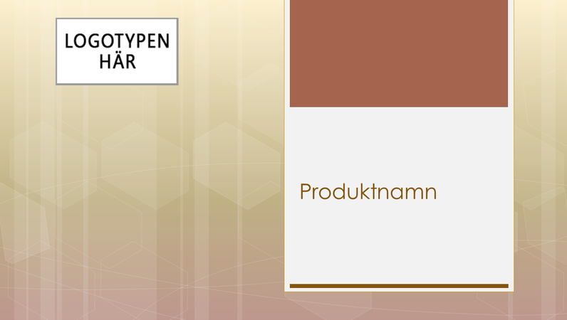 Presentation av produktöversikt Presentation av produktöversikt