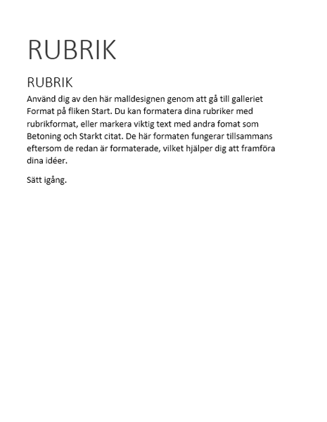 Återblicksdesign (tom) Återblicksdesign (tom)