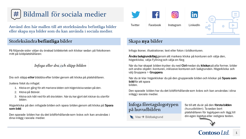 Mall för sociala media-bilder Mall för sociala media-bilder