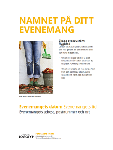 Litet reklamblad för företag (gulddesign) Litet reklamblad för företag (gulddesign)