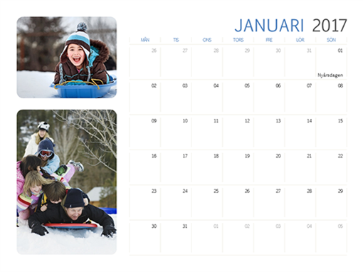 Fotokalender 2017 (mån–sön) Fotokalender 2017 (mån–sön)