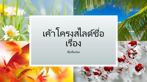 งานนำเสนอลวดลายธรรมชาติสี่ฤดูกาล (แบบจอกว้าง) งานนำเสนอลวดลายธรรมชาติสี่ฤดูกาล (แบบจอกว้าง)