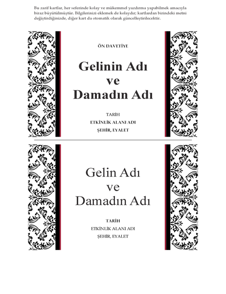 Düğün ön davetiye kartı (Siyah Beyaz düğün tasarımı) Düğün ön davetiye kartı (Siyah Beyaz düğün tasarımı)