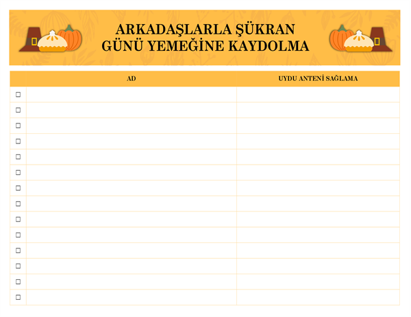 Arkadaşlarla şükran gününe kaydolma Arkadaşlarla şükran gününe kaydolma