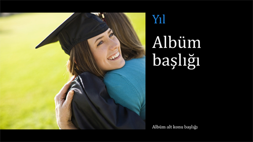 Mezuniyet fotoğrafı albümü, siyah (geniş ekran) Mezuniyet fotoğrafı albümü, siyah (geniş ekran)