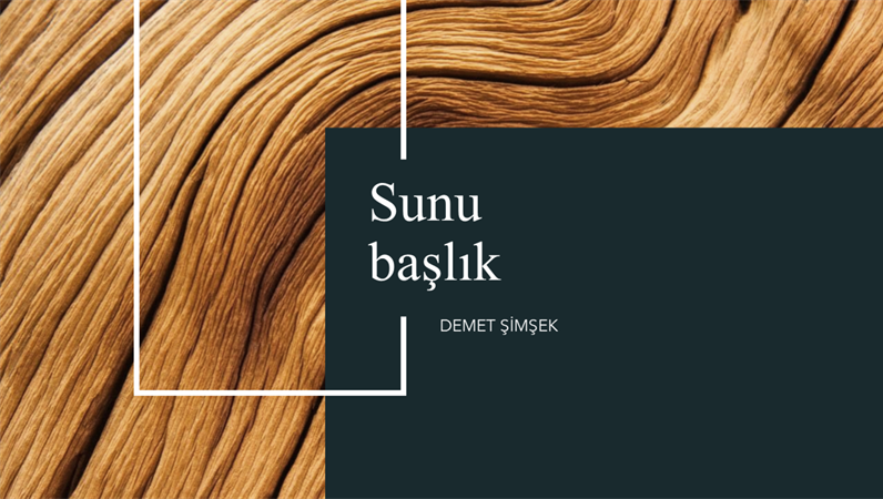 Koyu ahşap sunusu Koyu ahşap sunusu