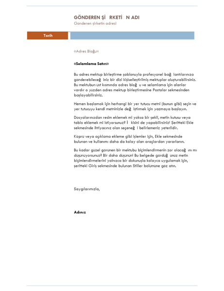 Adres mektup birleştirme mektubu (Medyan tema) Adres mektup birleştirme mektubu (Medyan tema)