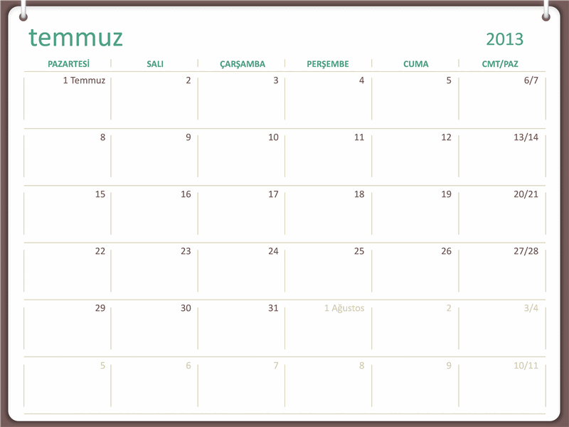 2013-2014 akademik takvimi (Temmuz) 2013-2014 akademik takvimi (Temmuz)