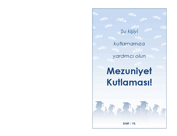 Mezuniyet partisi davetiyesi (Mezuniyet Partisi tasarımı, ikiye katlanmış) Mezuniyet partisi davetiyesi (Mezuniyet Partisi tasarımı, ikiye katlanmış)