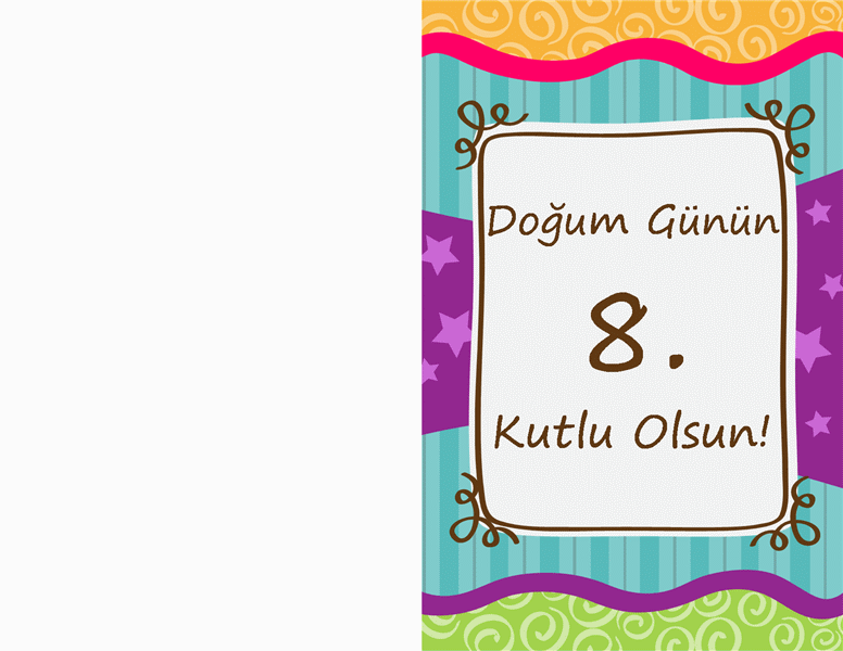 Doğum günü kartı - yıldızlar ve şeritler (çocuklar için) Doğum günü kartı - yıldızlar ve şeritler (çocuklar için)