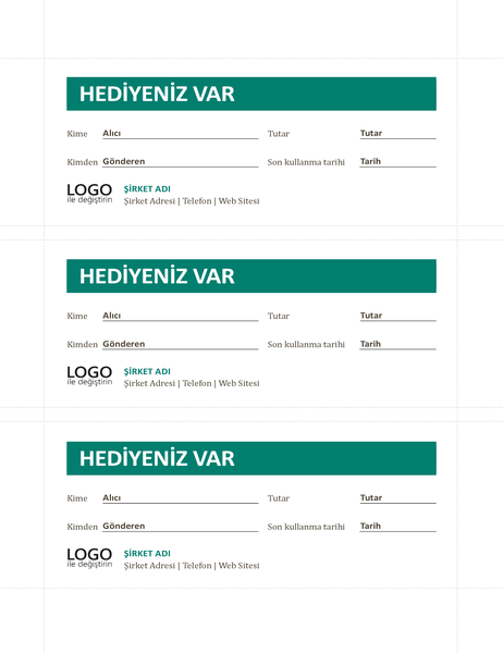 Hediye sertifikaları Hediye sertifikaları