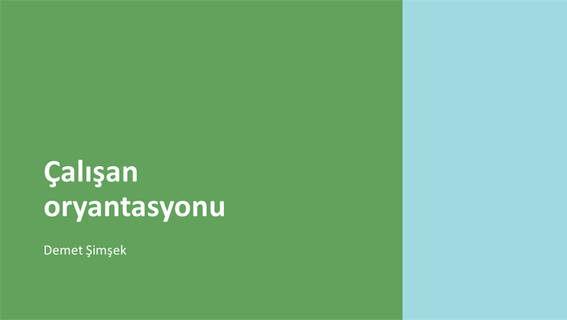 Çalışan oryantasyon sunusu Çalışan oryantasyon sunusu