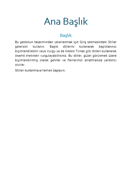 Akış tasarımı (boş) Akış tasarımı (boş)