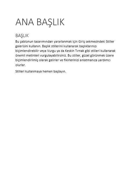 Geçmişe Bakış tasarımı (boş) Geçmişe Bakış tasarımı (boş)