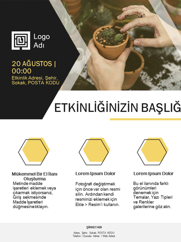 Küçük işletme el ilanı (altın sarısı tasarım) Küçük işletme el ilanı (altın sarısı tasarım)