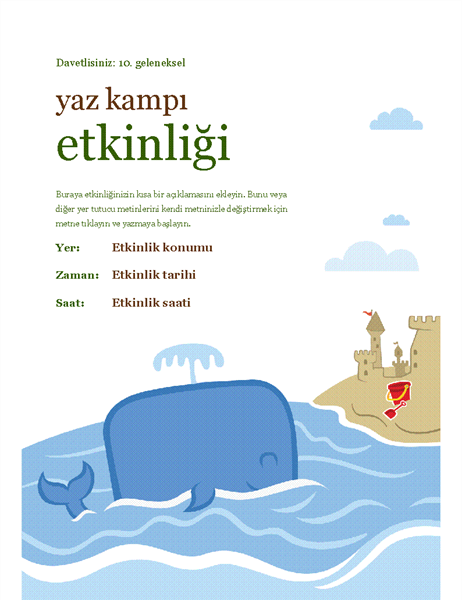 Yaz etkinliği el ilanı Yaz etkinliği el ilanı
