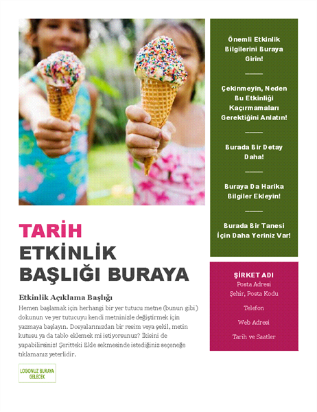 Mevsimlik etkinlik el ilanı Mevsimlik etkinlik el ilanı