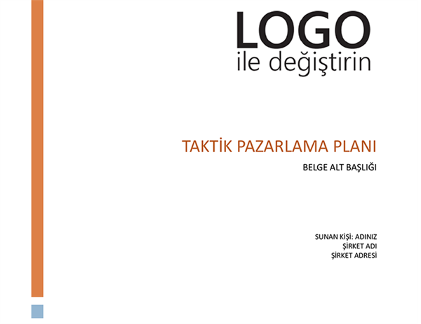Taktiksel iş pazarlama planı Taktiksel iş pazarlama planı