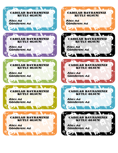 Cadılar bayramı etiketleri (sayfa başına 10) Cadılar bayramı etiketleri (sayfa başına 10)