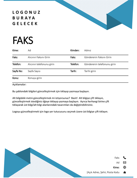 İnce çizgili faks kapak sayfası İnce çizgili faks kapak sayfası