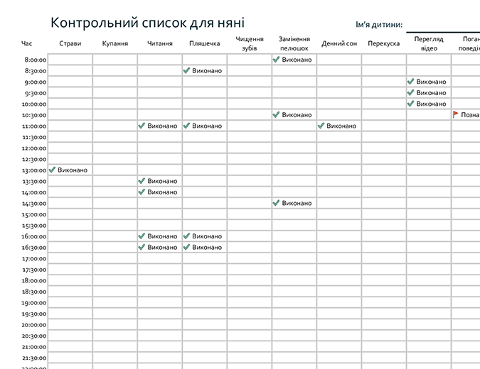 Журнал догляду за дитиною Журнал догляду за дитиною