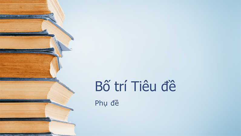 Bản trình bày chồng sách màu lam (màn hình rộng) Bản trình bày chồng sách màu lam (màn hình rộng)
