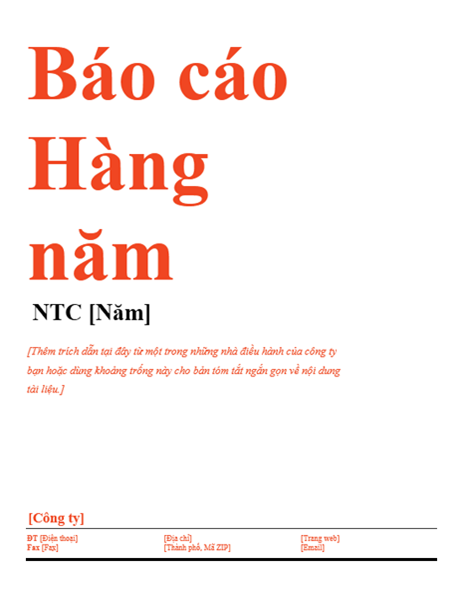 Báo cáo Hàng năm (Thiết kế Đỏ và Đen) Báo cáo Hàng năm (Thiết kế Đỏ và Đen)