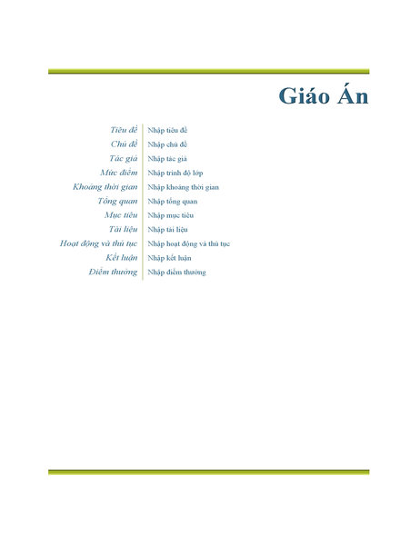 Giáo án của giáo viên Giáo án của giáo viên