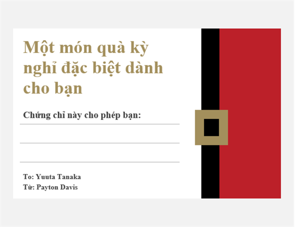 Phiếu quà tặng ngày lễ (Thiết kế mang không khí Giáng sinh, 3 phiếu mỗi trang) Phiếu quà tặng ngày lễ (Thiết kế mang không khí Giáng sinh, 3 phiếu mỗi trang)