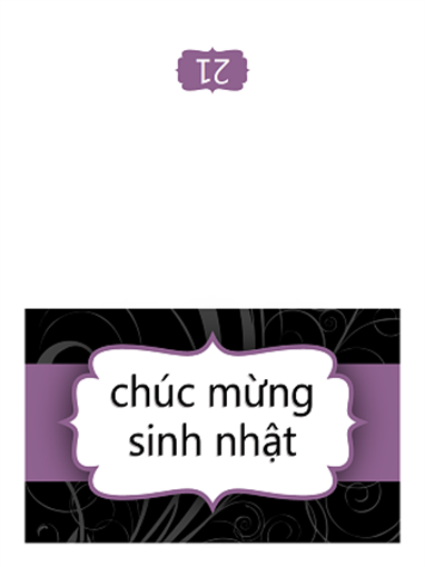 Thiệp sinh nhật (Thiết kế Ruy-băng Màu tím, gấp đôi) Thiệp sinh nhật (Thiết kế Ruy-băng Màu tím, gấp đôi)