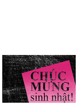 Thiệp sinh nhật, nền có vết khắc (hồng, đen, gấp đôi) Thiệp sinh nhật, nền có vết khắc (hồng, đen, gấp đôi)