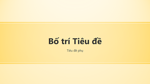Bản trình bày có thiết kế dải màu vàng (màn hình rộng)