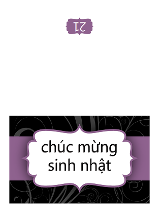 Thiệp sinh nhật (Thiết kế Ruy-băng Màu tím, gấp đôi) Thiệp sinh nhật (Thiết kế Ruy-băng Màu tím, gấp đôi)