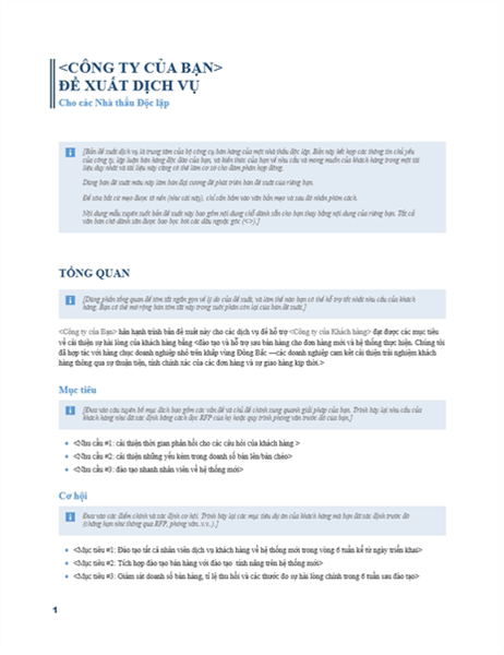 Mẫu đề xuất dịch vụ