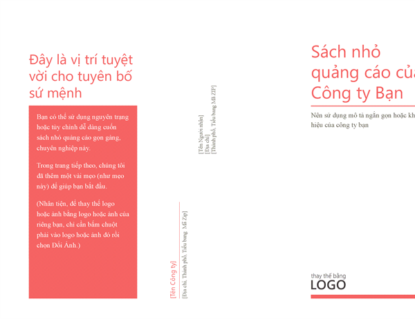 Sách nhỏ quảng cáo của Công ty Sách nhỏ quảng cáo của Công ty