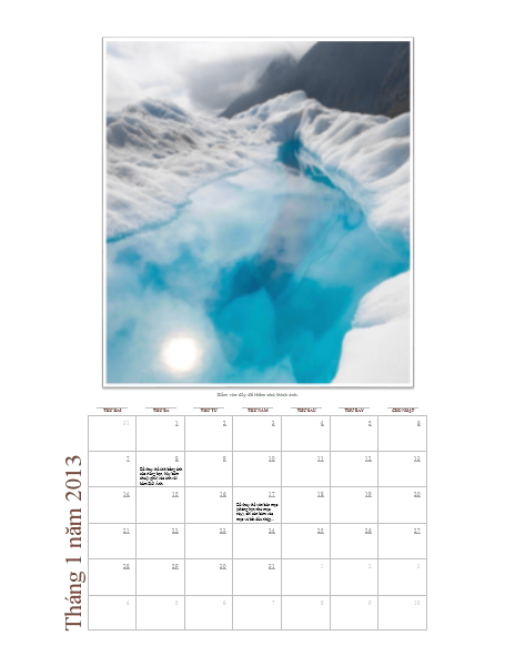 Lịch ảnh hàng tháng 2013 (Thứ hai - Chủ nhật) Lịch ảnh hàng tháng 2013 (Thứ hai - Chủ nhật)